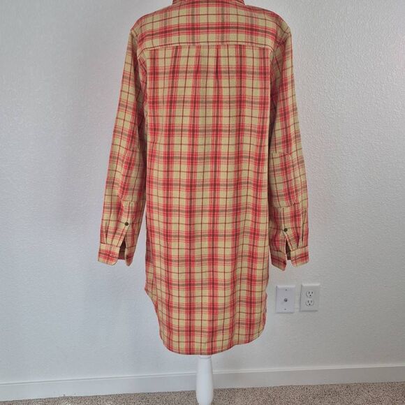 Toad&Co Long Sleeve Women's Size L Quarter Zip Dress Plaid - Picture 3 of 8